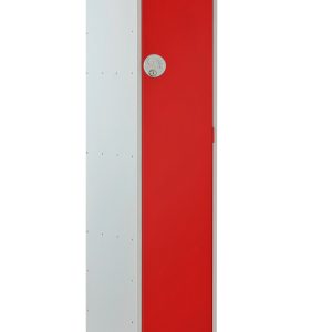 Full Size Steel Lockers - Red - 1 Door