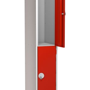 Full Size Steel Lockers - Red - 2 Door