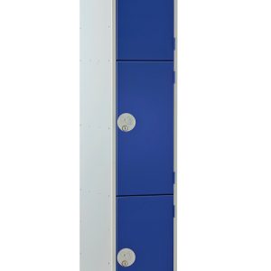 Full Size Steel Lockers - Blue - 3 Door