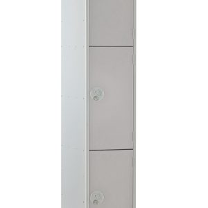 Full Size Steel Lockers - Grey - 3 Door
