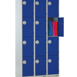 Full Size Lockers- Nest of 3- Blu 4 Door