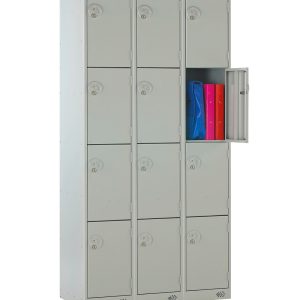 Full Size Lockers- Nest of 3- Gry 4 Door
