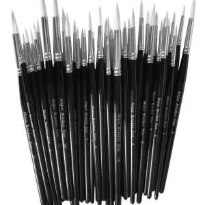 White Sable Brush Assortment Pk50