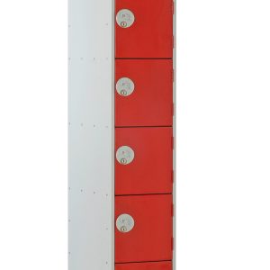 Full Size Steel Lockers - Red - 6 Door