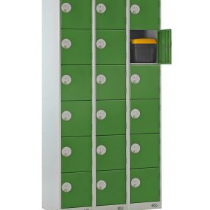Full Size Lockers- Nest of 3- Grn 6 Door