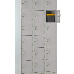 Full Size Lockers- Nest of 3- Gry 6 Door