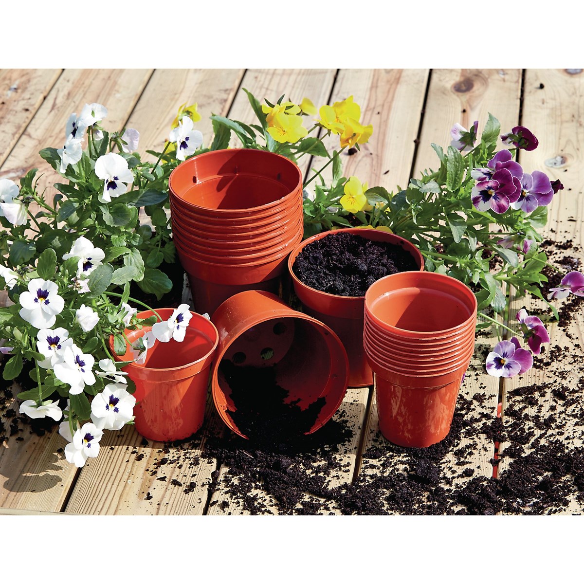 Plant Pots - 100mm Pack of 5 - Image 2