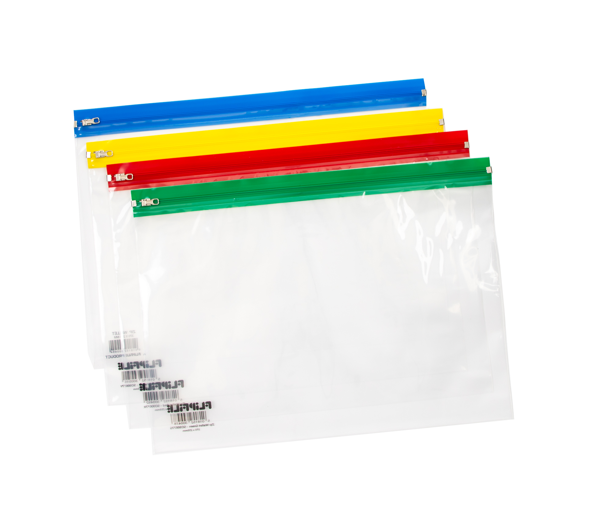 A4 Bulky Zip Wallets Asst P100