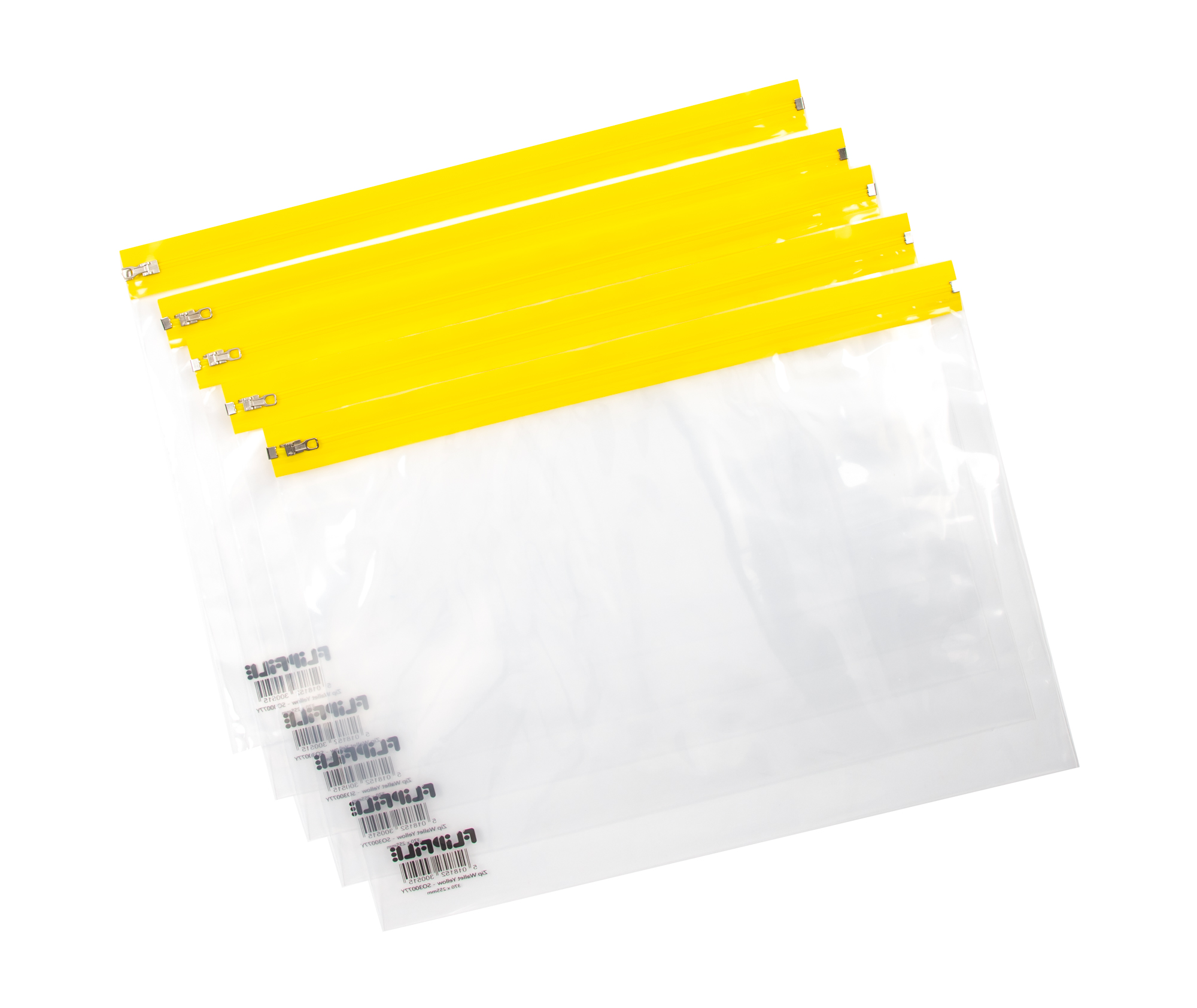 A4 Bulky Zip Wallets YellowP25