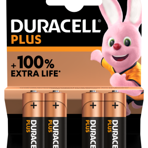 Duracell Plus Power Batteries AA Pack 4