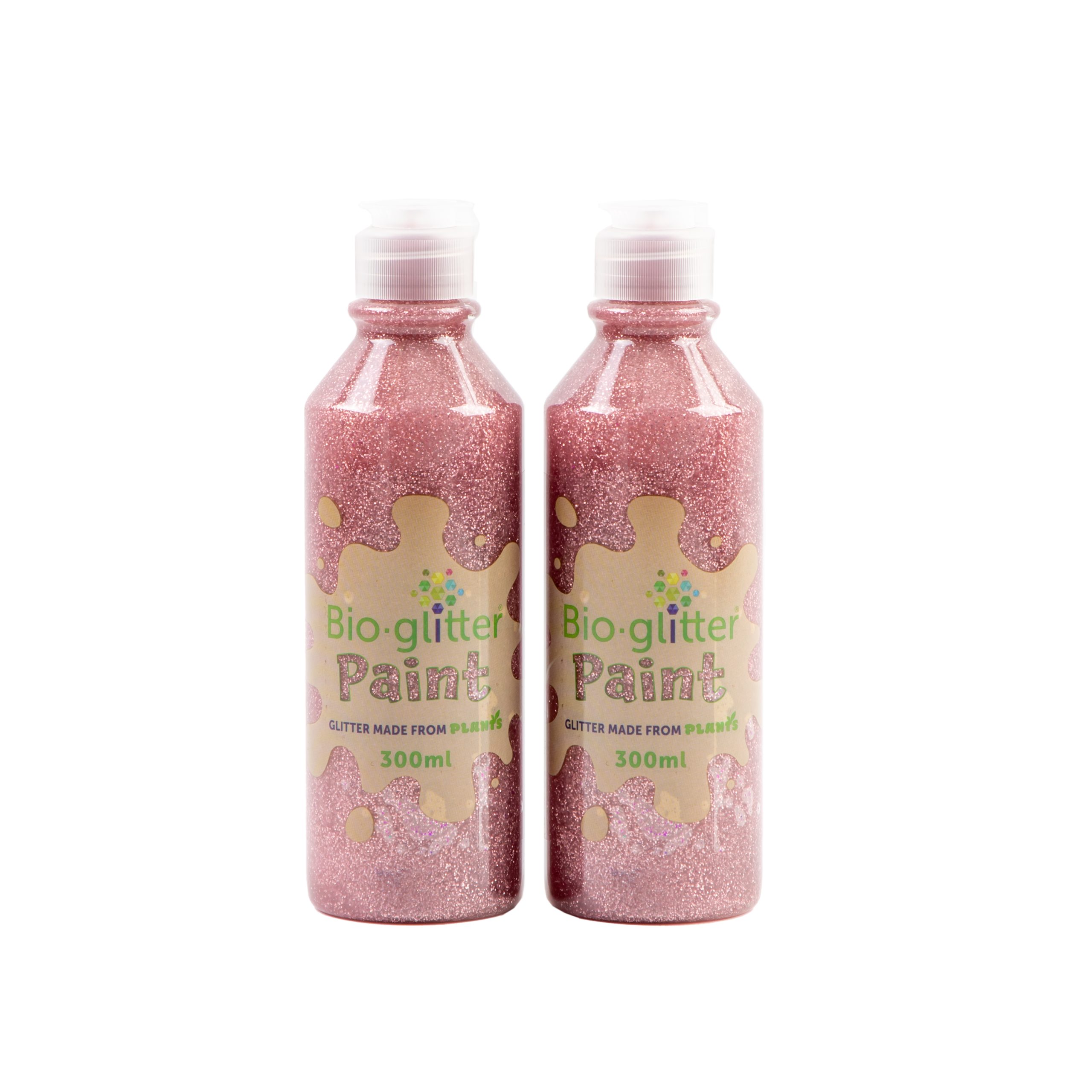 Bio Glitter Paint Pink 300ml Pack of 2