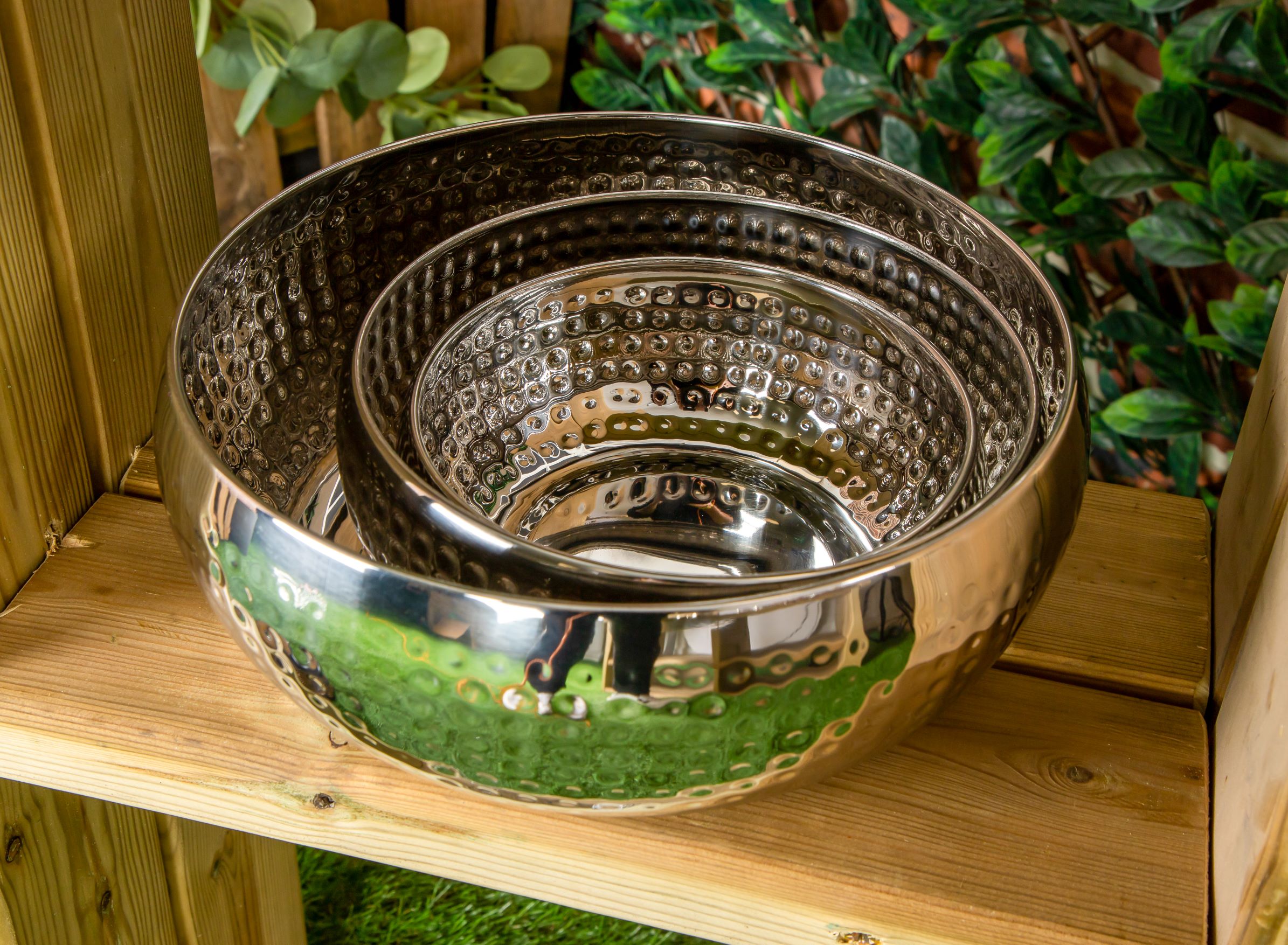 Hammered Silver Bowls - Pack of 3 - Image 4