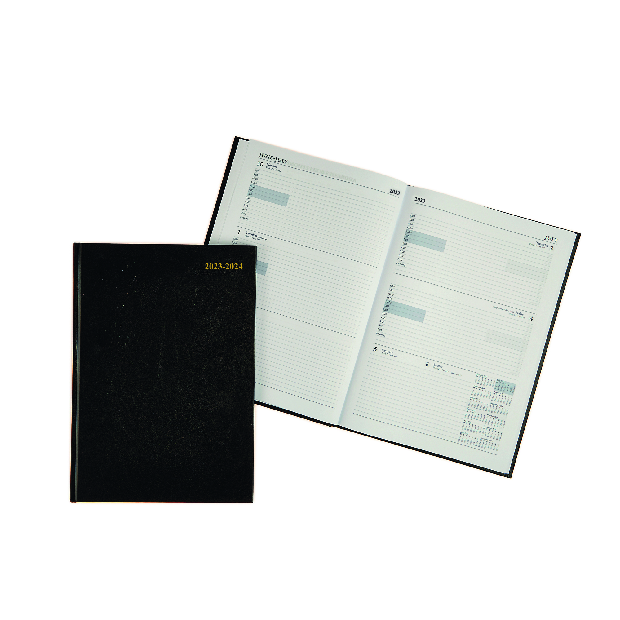CM A4 Week View Academic Diary Black