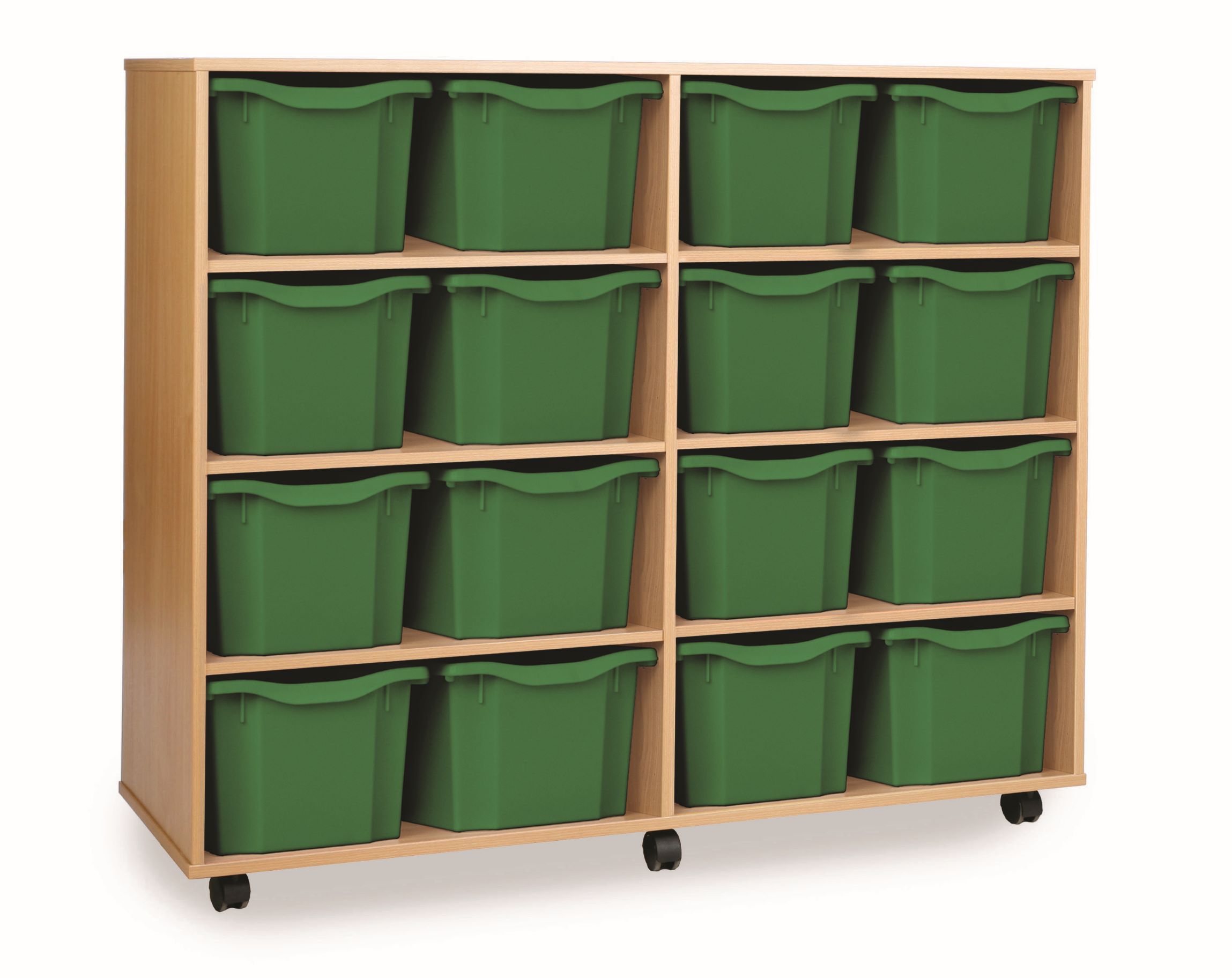 16 Extra Deep Tray Unit Green Trays