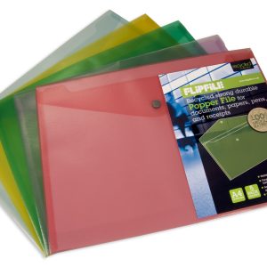 Recycled A5 Popper Wallets Assorted Col