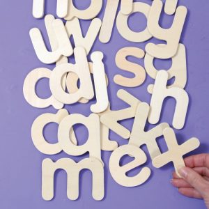 Wooden Lowercase ABC Letter Templates