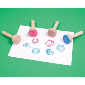 Wooden Paint and Clay Stampers