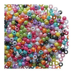 Pony Beads Assorted Colours 250g in Tub