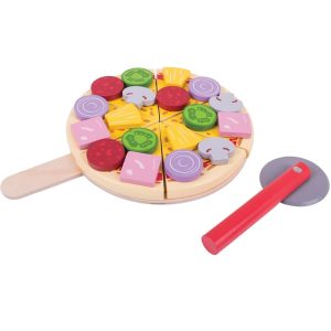 Wooden Pizza Cutting Toy