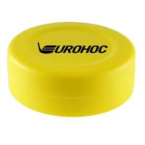 Yellow Eurohoc Floorball Puck