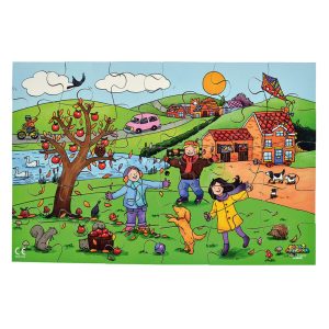 Four Seasons Wooden Jigsaw Puzzles 4pk