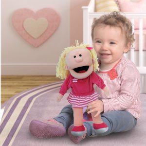 White Hand Puppet Girl 40cm Tall