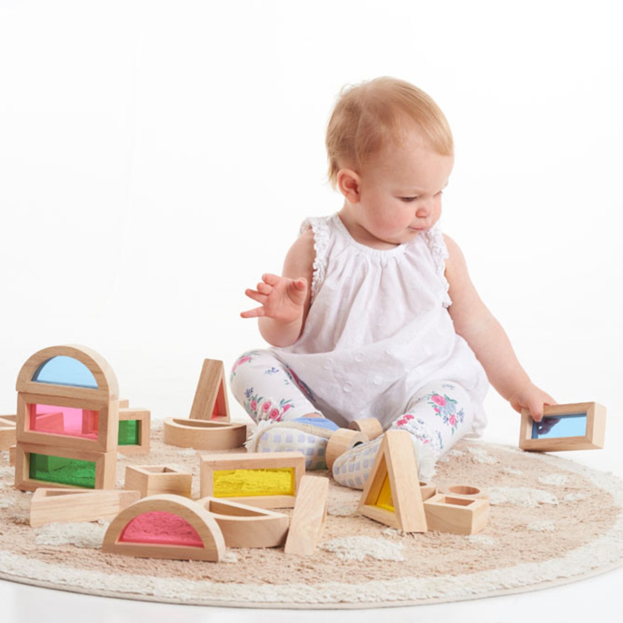 TickiT Rainbow Blocks Building Set 24pc | Eduspace Supplies