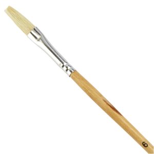 Student Short Handled Flat Hog Brush - Size 6