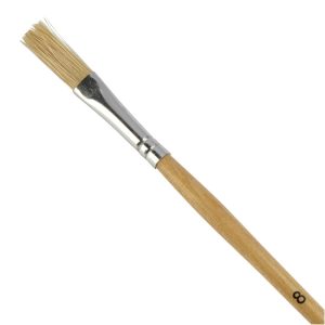 Student Short Handled Flat Hog Brush - Size 8