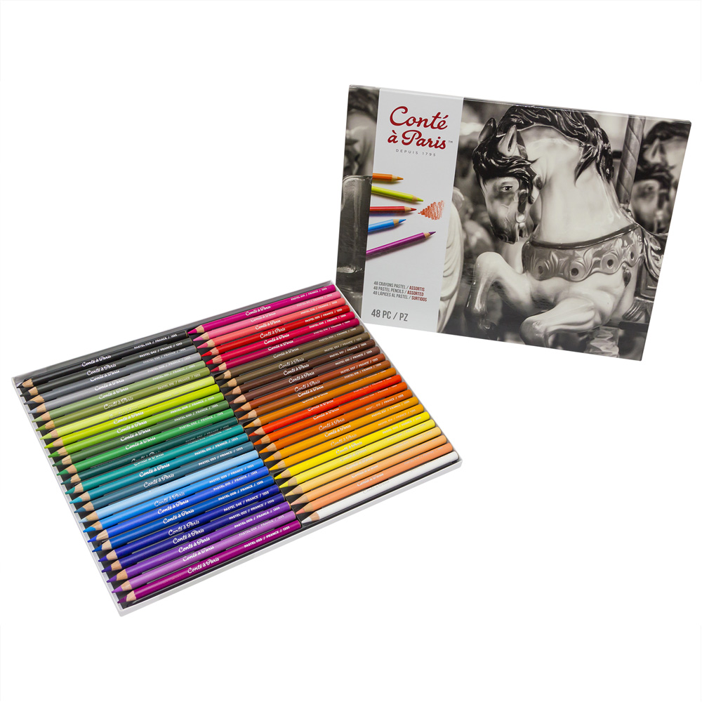 Conte Pastel Pencils. Set of 48