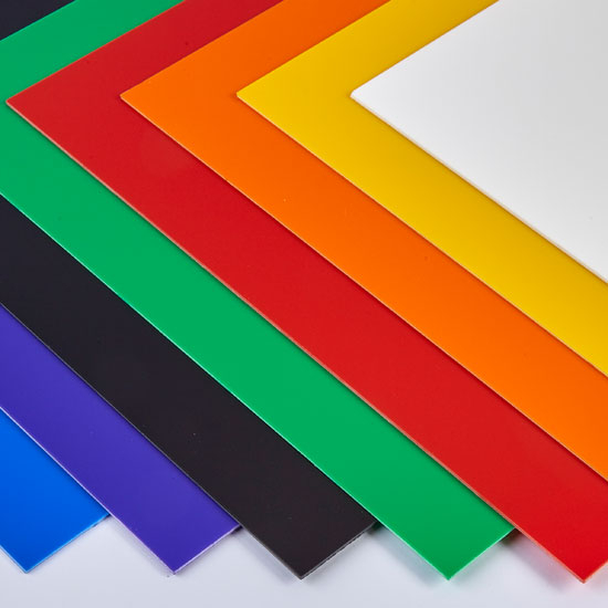 Coloured High Impact Polystyrene Sheets - 457 x 254 x 1.5mm - Assorted Pack of 80.