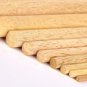 Hardwood Dowels - Round - 600mm Long x 15mm. Pack of 10