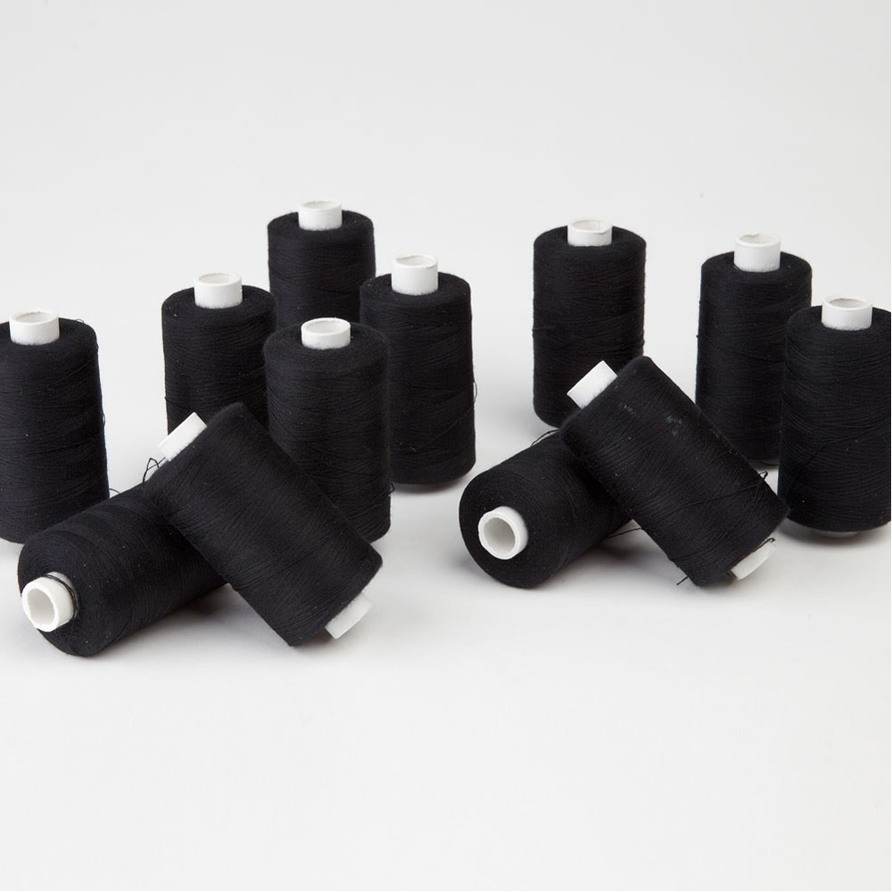 Machine Quilting Threads - Black. Pack of 12