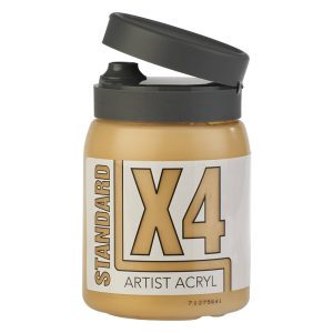 X4 Standard Acryl 500ml Bottle - Gold Metallic