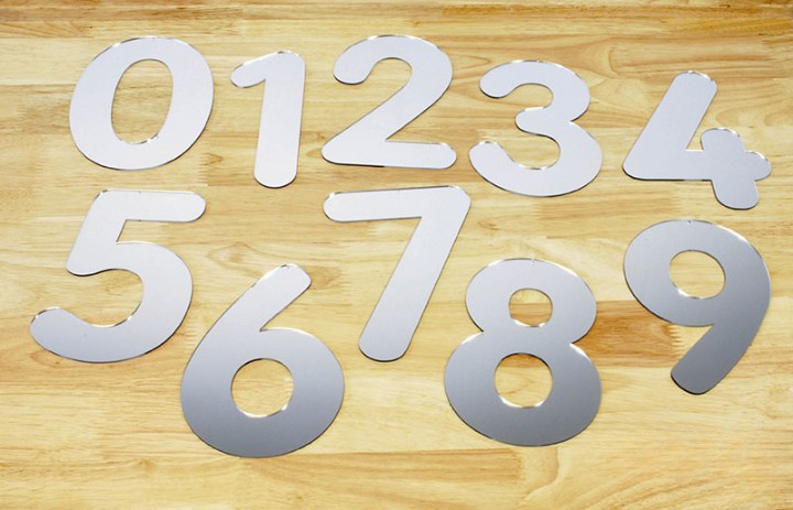 Mirror Number Set (Sml) (14Pk)