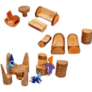 Wooden Dolls House Furniture Set (15Pk)