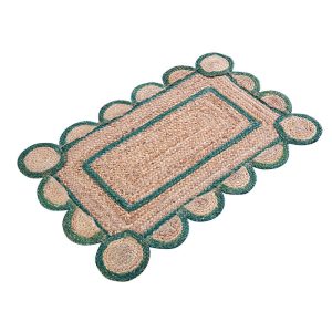 Scallop Jute Rug - Green