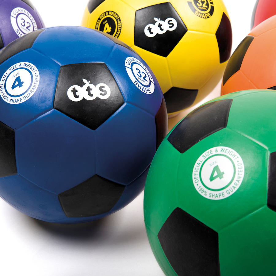 6 Colour Rubber Football Size 4 6pk - Image 2