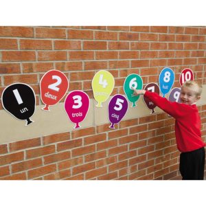 French Number Vocabulary Playground Signs