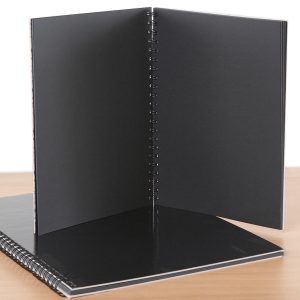 Pisces Hardback Spiral Sketchbooks Black A4 140gsm