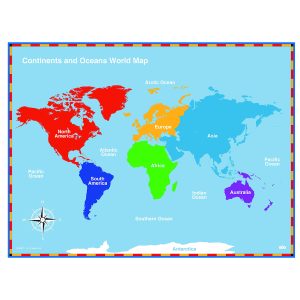 Continents and Oceans Maps