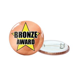 Reward Gold Silver Bronze Pin Badges