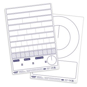 Pupi A4 Fraction Decimal Percentage Dry Erase Board (pk 30)